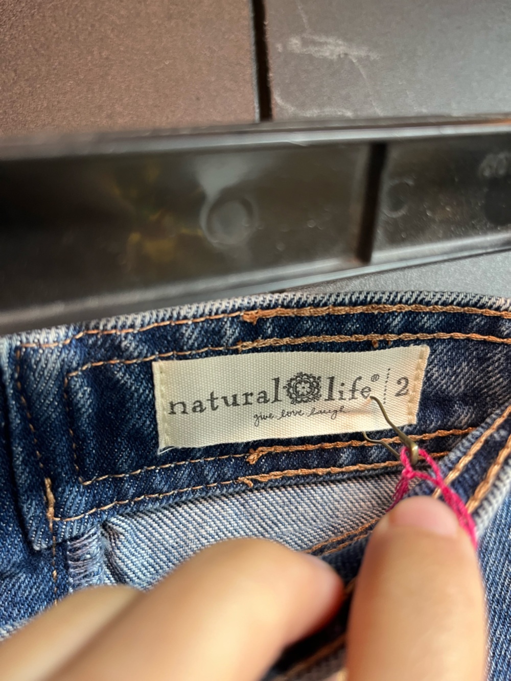 NWT Natural Life Denim Long Skirt Womens Size 2 - Picture 12 of 12
